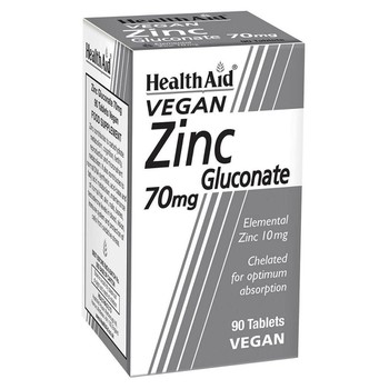 HEALTH AID ZINC GLUCONATE 70MG 90 TABS