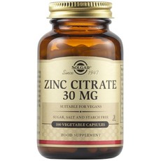 Solgar Zinc Citrate 30mg Συμπλήρωμα διατροφής Ψευδ