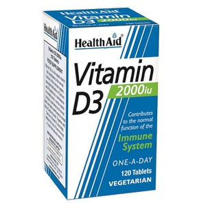 Health Aid Vitamin D3 2000iu, 120Tabs