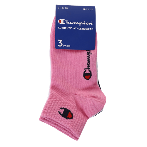Champion Unisex 3Pk Quarter Socks (U30042)-PINK