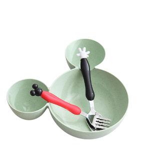One & Only Baby Mickey Food Set Green Color, 1 Set
