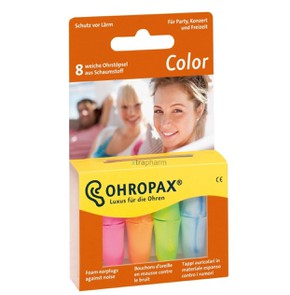 Ohropax Color Earplugs SNR:35db, 4 Pairs