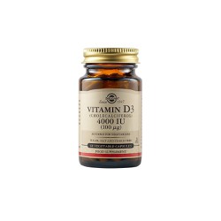 Solgar Vitamin D3 4000 IU 100mg Συμπλήρωμα Διατροφής Ιδανικό Για Την Υγεία Των Οστών & Των Αρθρώσεων 60 φυτικές κάψουλες
