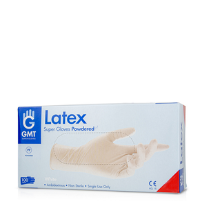 GMT Disposable Lightly Powdered Latex Gloves XL, 1