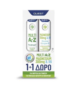 QUEST MULTI A-Z & MAGNESIUM 300mg & Β6 1+1  