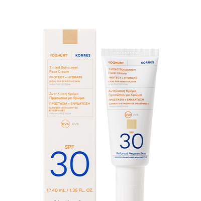 KORRES Yogurt Tinted Sunscreen Face Cream Αντηλιακή Κρέμα Προσώπου Με Χρώμα SPF30 Για Προστασία & Ενυδάτωση 40ml