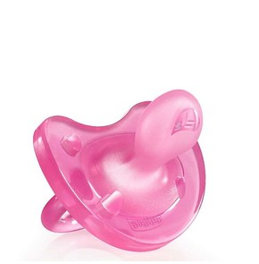 Chicco Physio Soft Soother Pink Silicone 0-6m, 1pc