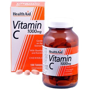 Health Aid Vitamin C 1000mg, 100 chewable tabs