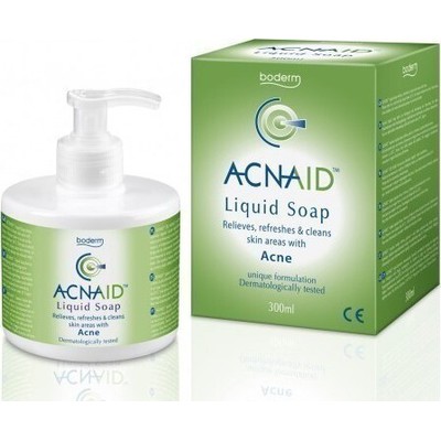 BODERM Acnaid Liquid Soap Υγρό Σαπούνι Καθαρισμού Για Μείωση Του Περίσσιου Σμήγματος & Συμπτώματα Ακμής 300ml