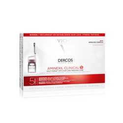 Vichy Dercos Aminexil Clinical 5 Αγωγή Κατά Της Γυναικείας Τριχόπτωσης 21 Monodoses x 6ml