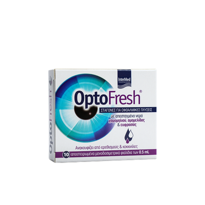 INTERMED Optofresh Eye Wash Drops Σταγόνες Για Οφθαλμικές Πλύσεις 10x5ml