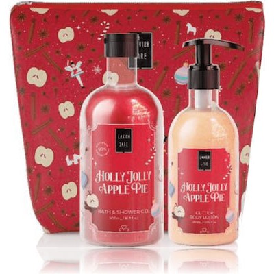 LAVISH CARE Holly Jolly Apple Pie Bag Set Shower Gel 500ml & Body Cream 300ml