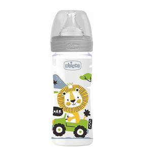 Chicco Well-Being Anti-Colic Plastic Bottle with S