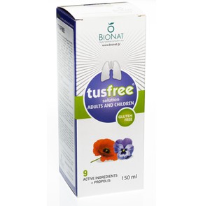 Bionat Tusfree Φυτικό Σιρόπι για Ξηρό-Παραγωγικό Β