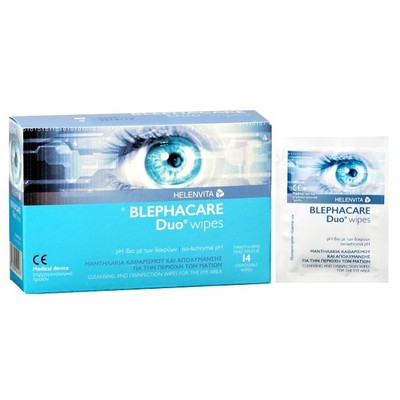 Helenvita Blephacare Duo Wipes Μαντηλάκια για τον 