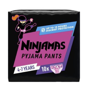 Pampers Ninjamas Pyjama Pants for Girls 4-7 Years 