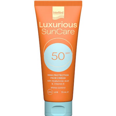 LUXURIOUS Sun Care Face Cream Αντηλιακή Κρέμα Προσώπου SPF50, 75ml