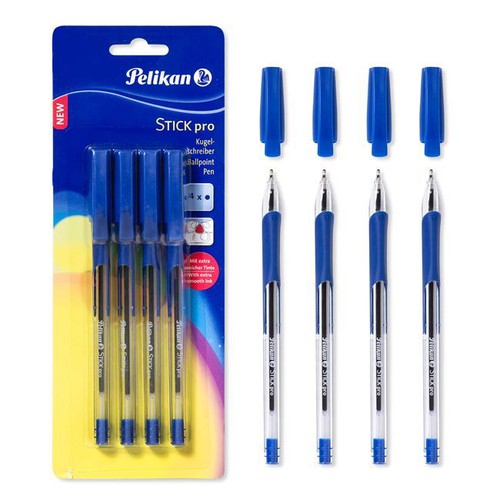 Stilolaps "Pelikan" Me Gomë Blu 4 Copë