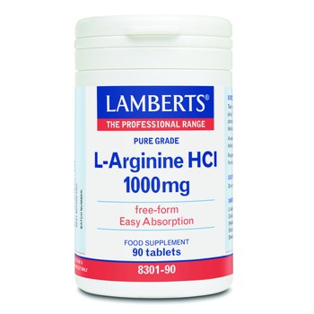LAMBERTS L-ARGININE HCI 1000MG 90 CAPS