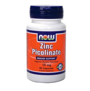 Now Foods Zinc Picolinate 50mg  60 Capsules