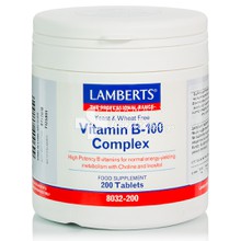 Lamberts Vitamin B-100 Complex, 200 tabs (8032-200)