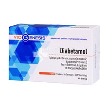 Viogenesis Diabetamol - Διαιτητική Διαχείριση σε Σακχαρώδη Διαβήτη, 60 caps