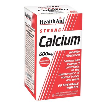 HEALTH AID STRONG CALCIUM 600MG CHEWABLE 60 TABS
