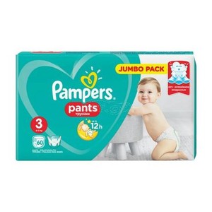 PAMPERS Pants up to 12h Ν3 6-11kg Jumbo pack 60τεμ