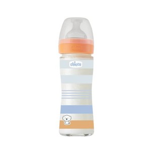 Chicco Well Being Glass Bottle for Boys 0+ Months,