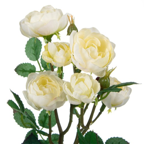 Lule dekorative trendafila te bardhe 40 cm