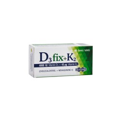 Uni-Pharma D3 Fix 4000iu + K2 45mcg Συμπλήρωμα Διατροφής 60 κάψουλες