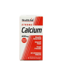 Health Aid Calcium Strong + Vit D, 60 μασώμενες ταμπλέτες