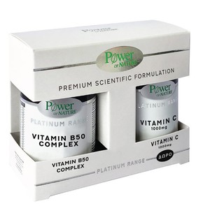 Power of Nature Platinum Vitamin B50-Complex, 30 C