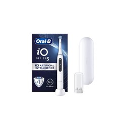 Oral-B IO Series 5 Magnetic White Ηλεκτρική Οδοντόβουρτσα Για Καθαρισμό & Περιποίηση Των Ούλων Λευκή 1 τεμάχιο