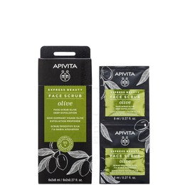 Apivita Express Beauty Scrub Προσώπου με Ελιά για Βαθιά Απολέπιση 2x8ml