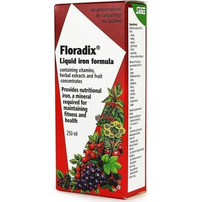 POWER HEALTH Floradix Liquid Iron Formula Συμπλήρωμα Διατροφής Με Οργανικό Σίδηρο Για Ενέργεια & Τόνωση Του Γυναικείου Οργανισμού 250ml