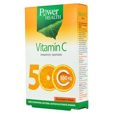 POWER HEALTH Vitamin C 500mg για Ανοσοποιητικό & Ε