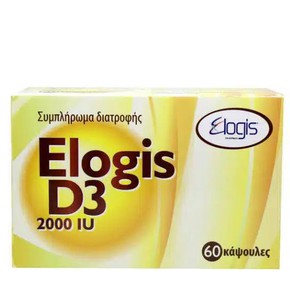 Elogis D3 2000IU Food Supplement with D3, 120 Caps
