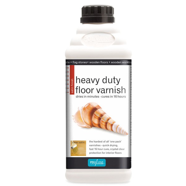 Heavy Duty Floor Varnish Βερνίκι Πατωμάτων Νερού Σατινέ Polyvine