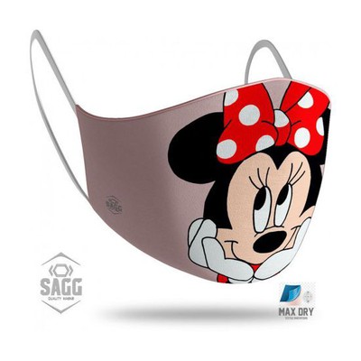 SAGG Παιδική Υφασμάτινη Μάσκα Minnie Mouse 6-12 Ετών