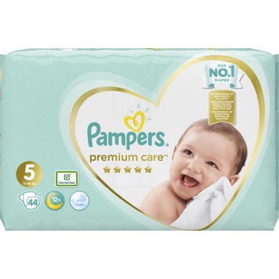 PAMPERS Baby Diapers Premium Care No.5 11-18Kgr 44 Pieces Jumbo Pack
