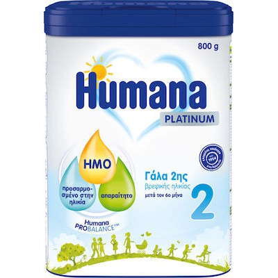 HUMANA Platinum 2 Γάλα 2ης Βρεφικής Ηλικίας Μετά Τον 6ο Μήνα 800gr