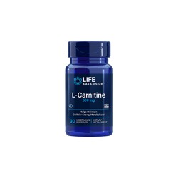 Life Extension L-Carnitine 500mg Συμπλήρωμα Διατροφής Για Ενίσχυση Του Κυτταρικού Μεταβολισμού 30 φυτικές κάψουλες