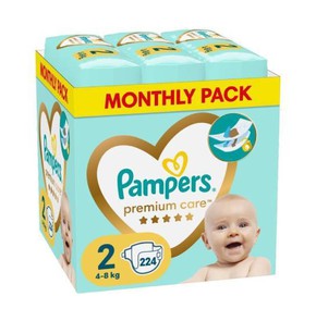 Pampers Premium Care Πάνες Μέγεθος 2, 4-8 kg, Mont