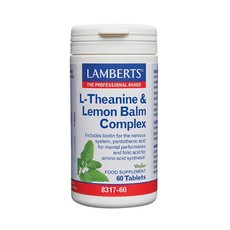 Lamberts Theanine & Lemon Balm Complex Vegan, Συμπ