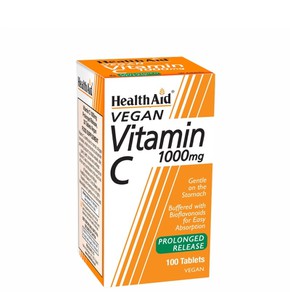 Health Aid Vegan Vitamin C 1000μg 100 Tabletes
