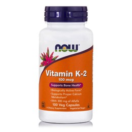 Now Vitamin K2, 100 mcg, Βιταμίνη K, 100 vcaps