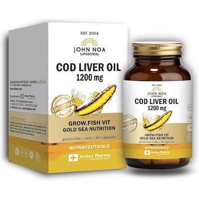JOHN NOA Liposomal Cod Liver Oil 1200mg 40 Κάψουλες
