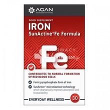 Agan Iron SunActive Fe Formula - Σίδηρος, 30 veg. caps