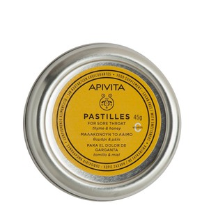 Apivita Sore Throat Pastilles with Thyme & Honey, 
